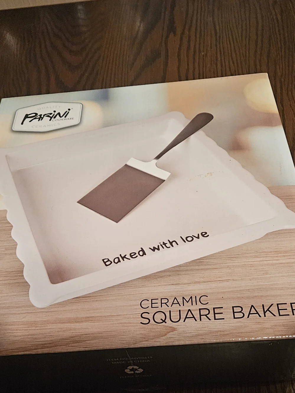 Pavini White Ceramic Square Baker